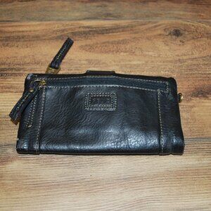 Relic Wallet Clutch Black Leather